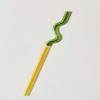 Twisted Glass Straw - Eco-Friendly and Reusable