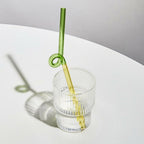 Twisted Glass Straw - Eco-Friendly and Reusable