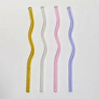 Twisted Glass Straw - Eco-Friendly and Reusable