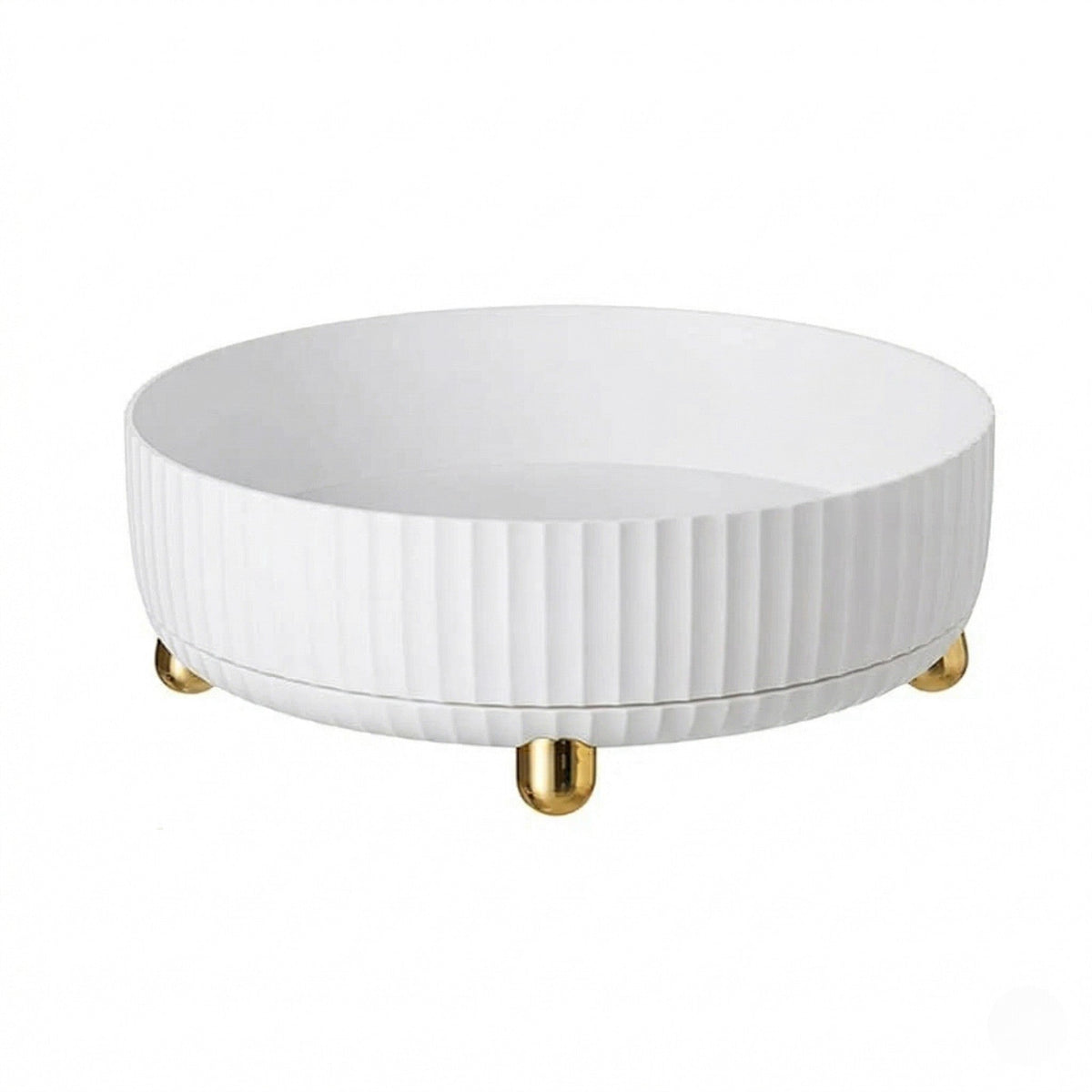 Ribbed Design Rotating Storage Tray