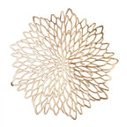 Floral Pattern Round Table Mat with Cut-Out Design