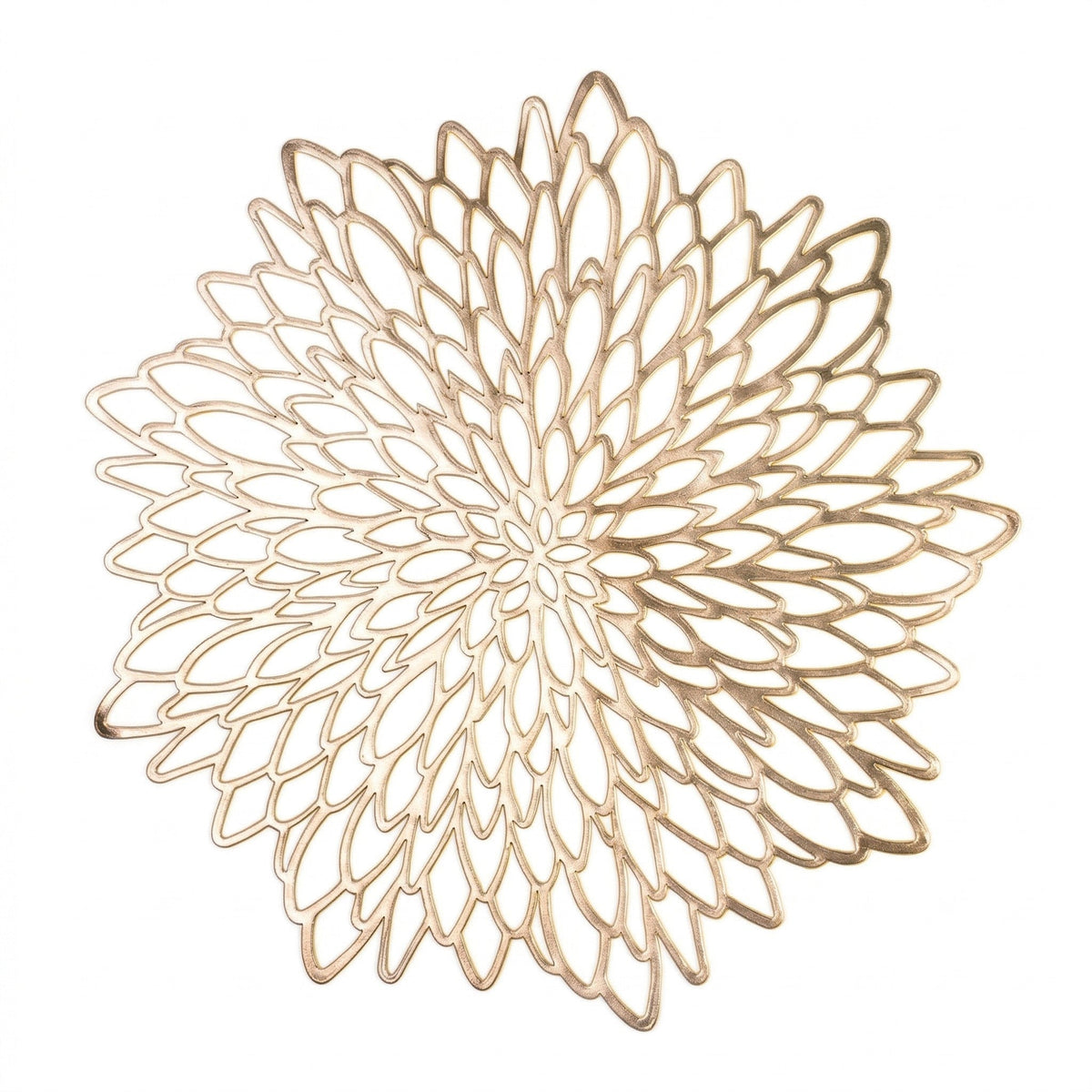 Floral Pattern Round Table Mat with Cut-Out Design