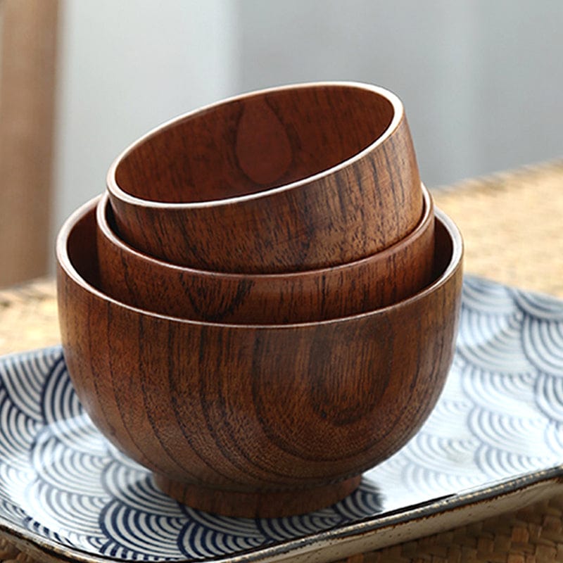 Wooden Bowl on Stand Base - Round Design