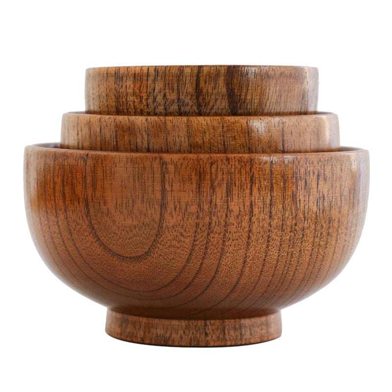 Wooden Bowl on Stand Base - Round Design