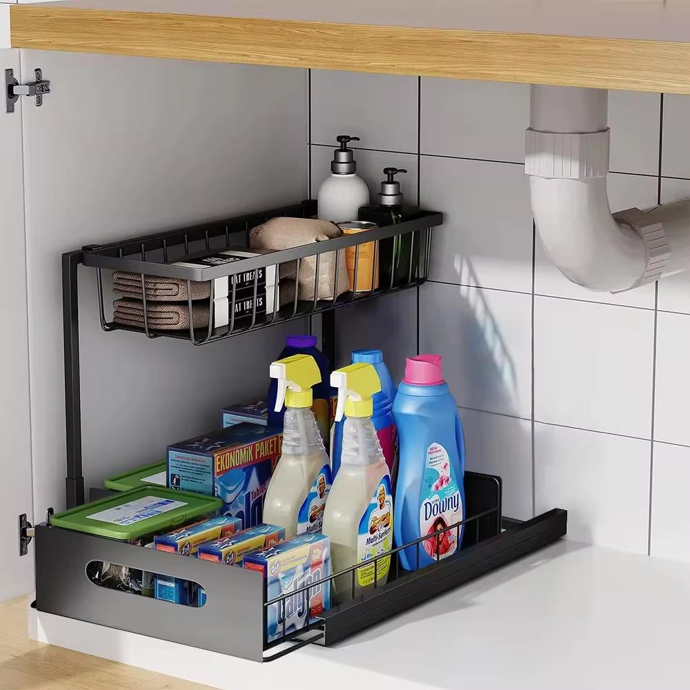 SmartFit 2-Tier Roll-Out Under Sink Storage Solution