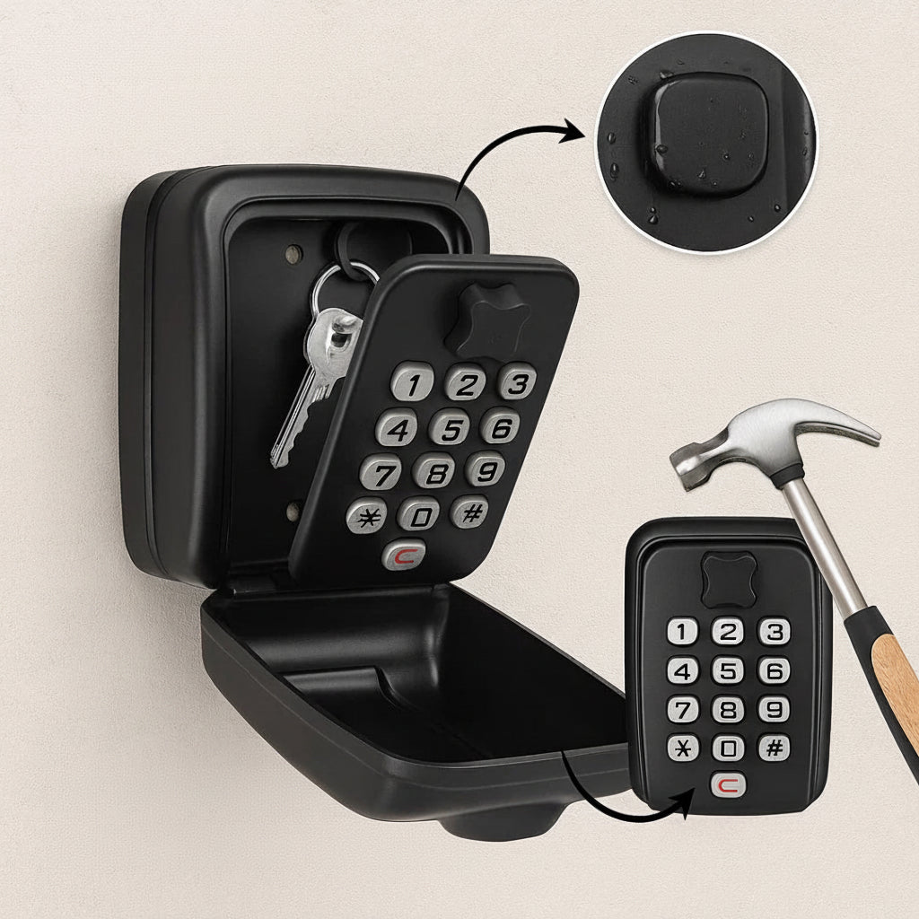 Outdoor Waterproof Combination Safe - Wall Mounted Key Lock Box
