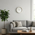 Silent Wooden Wall Clock – Classic Analog Design