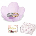 Flower-Shaped Ceramic Ring Holder Tray for Mother's Day Gift