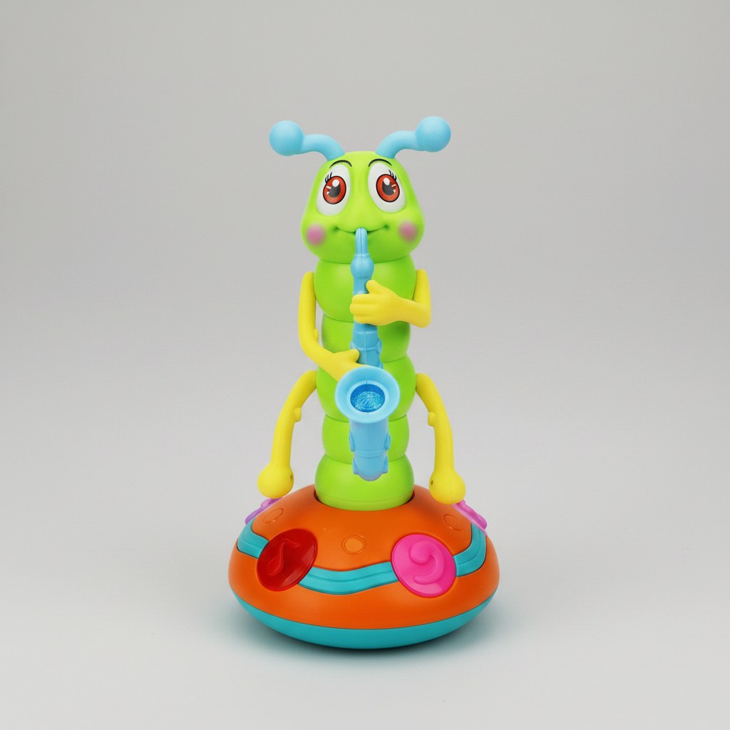 Musical Caterpillar Saxophone Toy with Lights and Movement