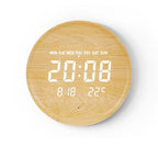 LED Display Digital Wall Clock with USB Power – Scandinavian Style