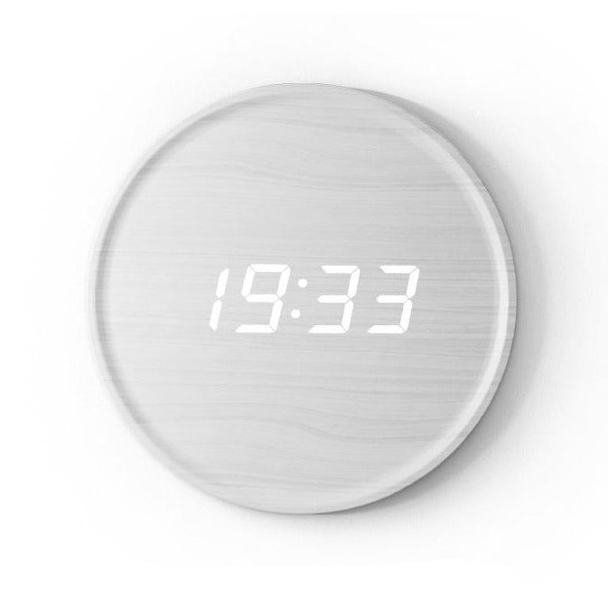 LED Display Digital Wall Clock with USB Power – Scandinavian Style