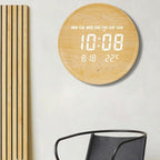 LED Display Digital Wall Clock with USB Power – Scandinavian Style