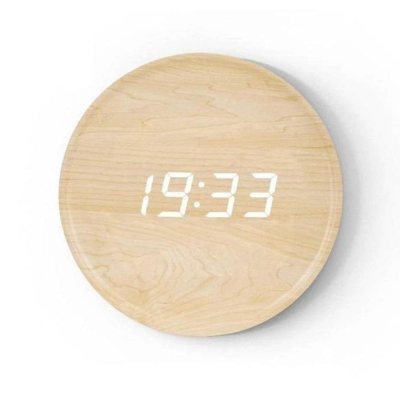 LED Display Digital Wall Clock with USB Power – Scandinavian Style
