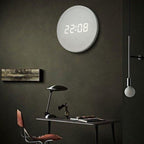 LED Display Digital Wall Clock with USB Power – Scandinavian Style