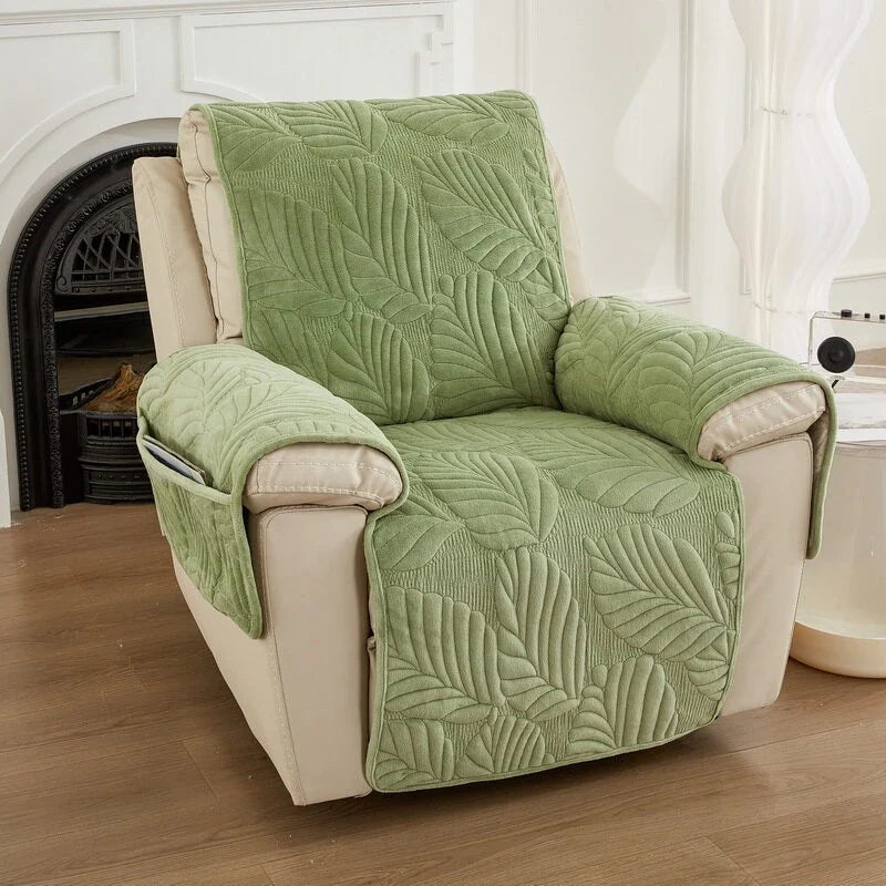 Non-Slip Recliner Chair Protector Cover in Green