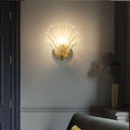 Contemporary Art Deco Wall Light with Shell Glass Design