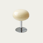 Dome Shade Glass Table Lamp in Bauhaus Style