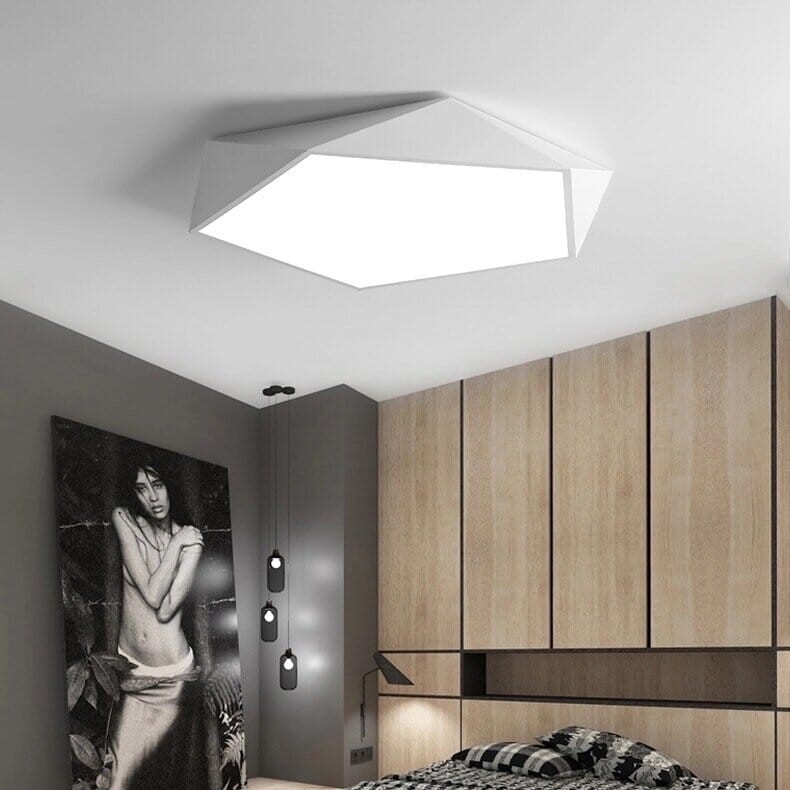 Modern LED Ceiling Light Fixture with Geometric Design