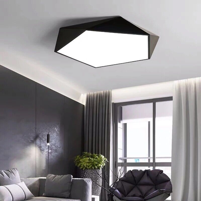 Modern LED Ceiling Light Fixture with Geometric Design
