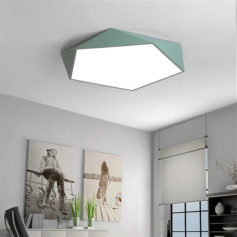 Modern LED Ceiling Light Fixture with Geometric Design