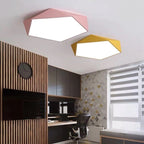 Modern LED Ceiling Light Fixture with Geometric Design