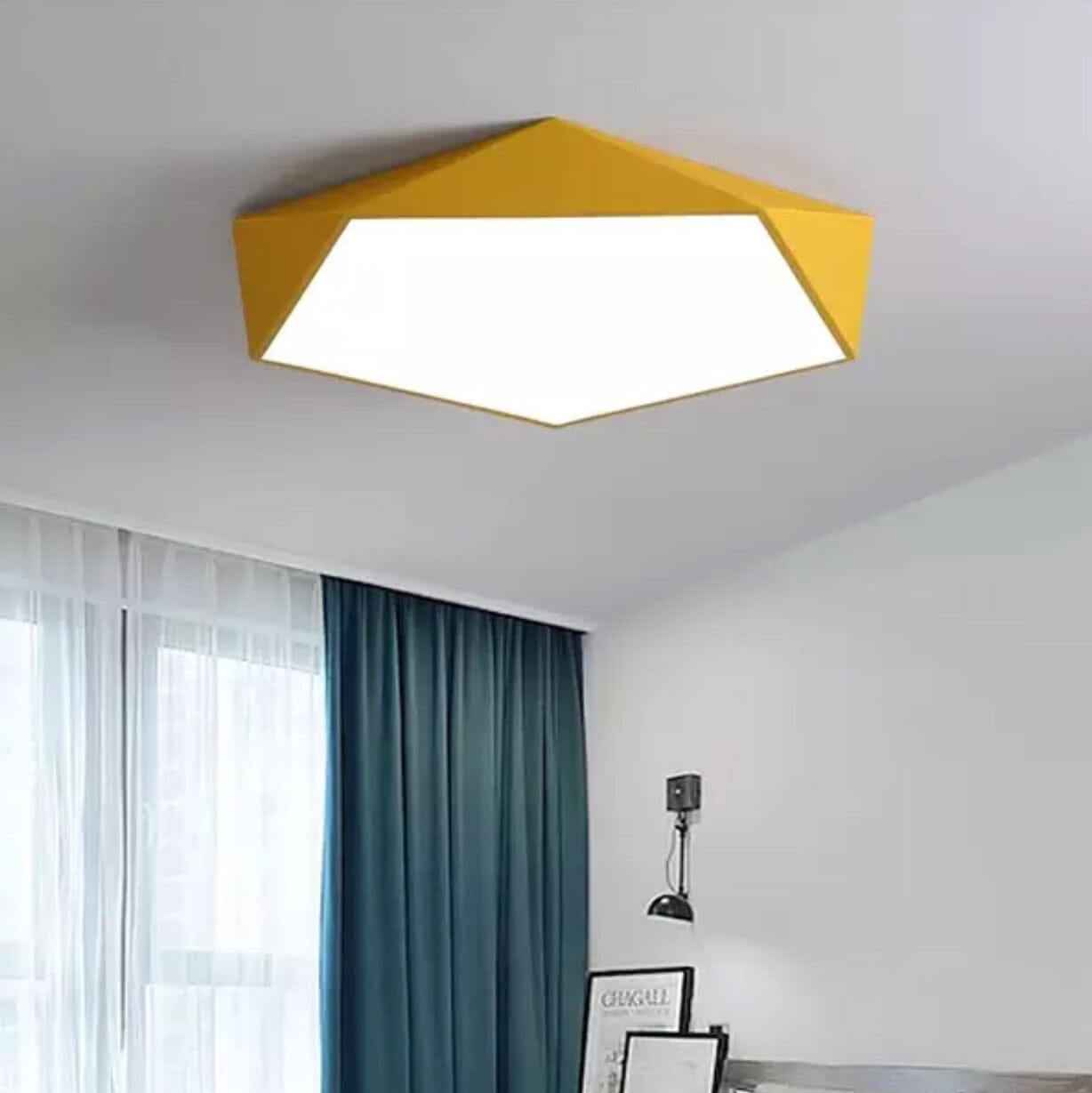 Modern LED Ceiling Light Fixture with Geometric Design