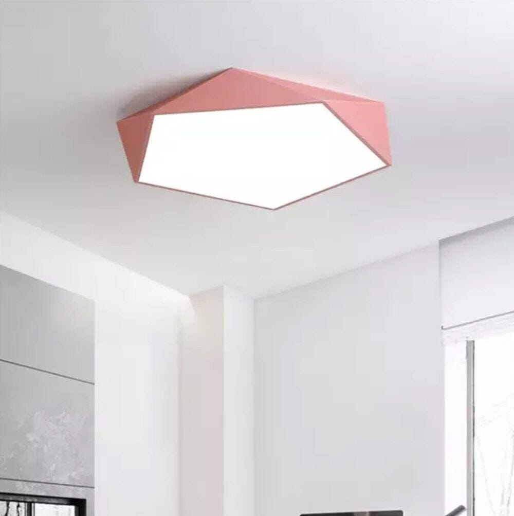 Modern LED Ceiling Light Fixture with Geometric Design