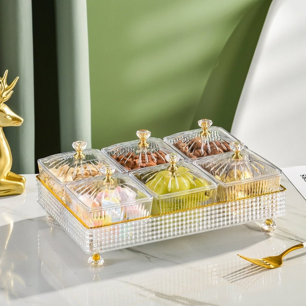 Compartmentalized Snack Container with Cover