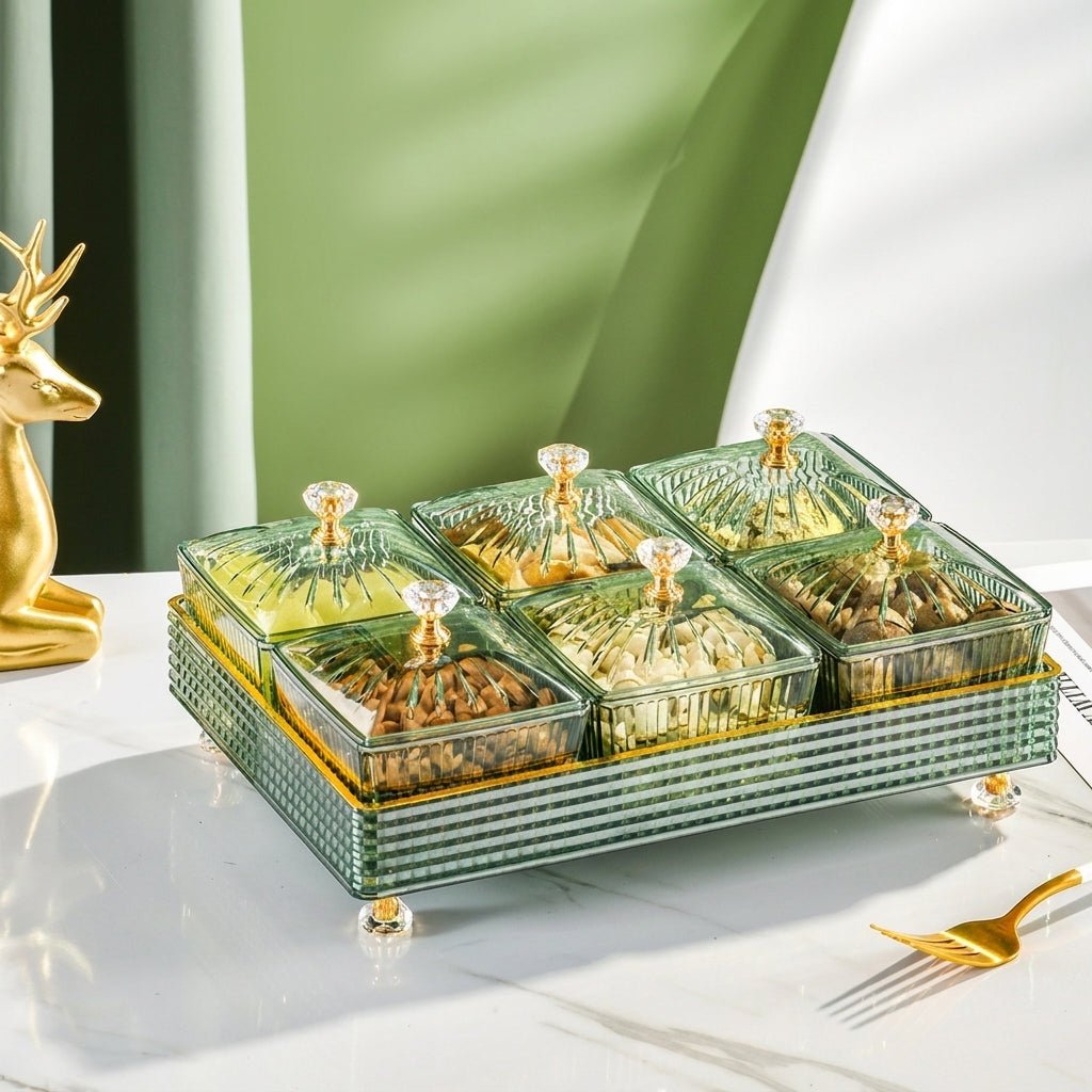 Compartmentalized Snack Container with Cover