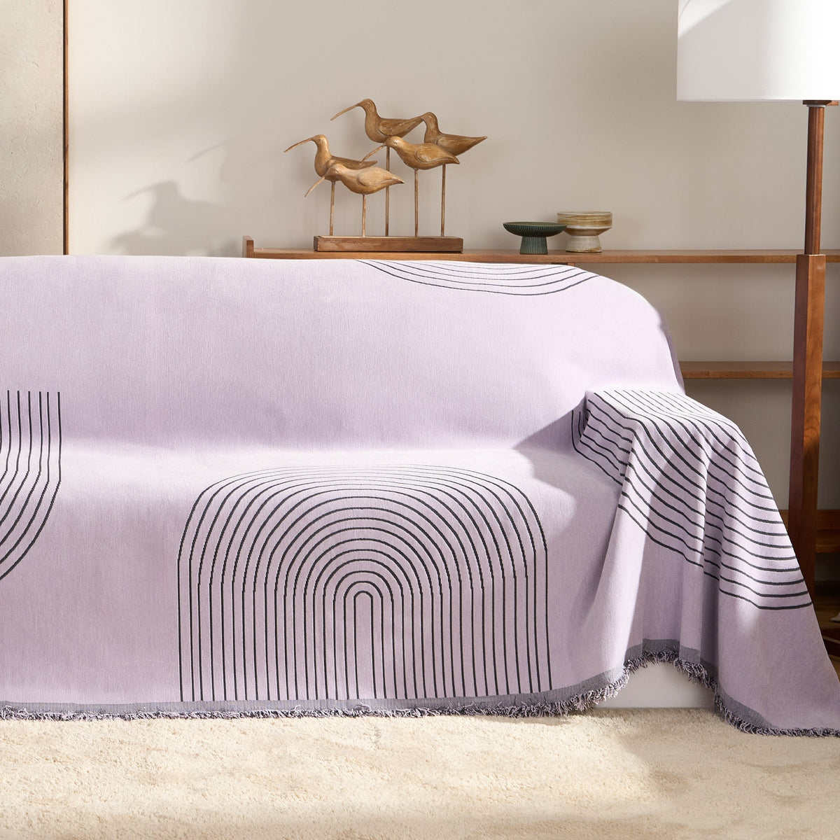 Modern Geometric Patterned Sofa Blanket