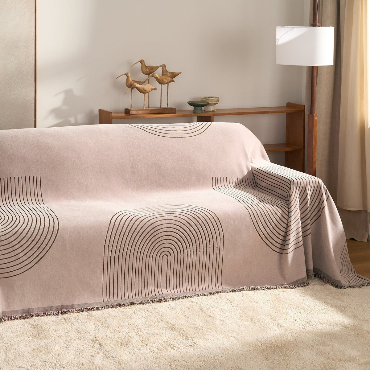 Modern Geometric Patterned Sofa Blanket