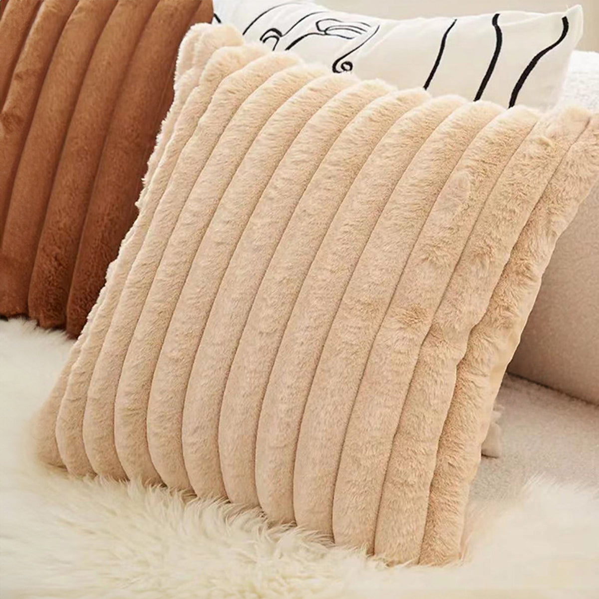 Hidden Zipper Soft Pillow Cover