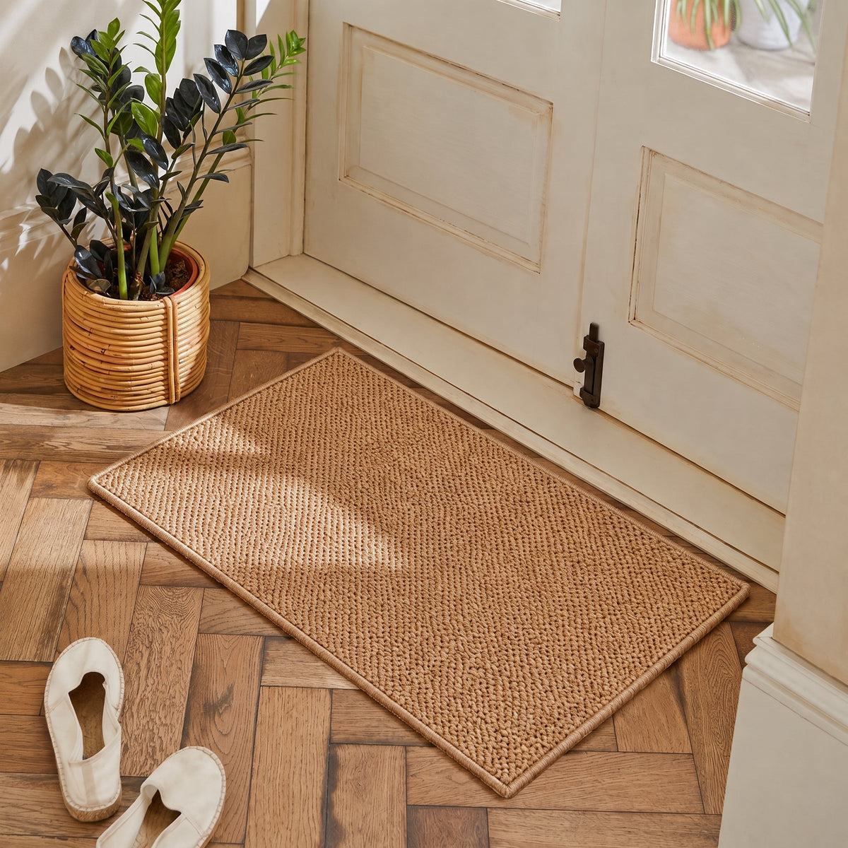 Non-Slip Rug with Soft Plush Bladder Texture for Doorway