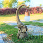 Outdoor Solar Light in Elephant Shape with Hanging LED Bulb