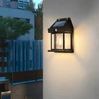 Outdoor Solar Wall Light Featuring Built-In Motion Detector