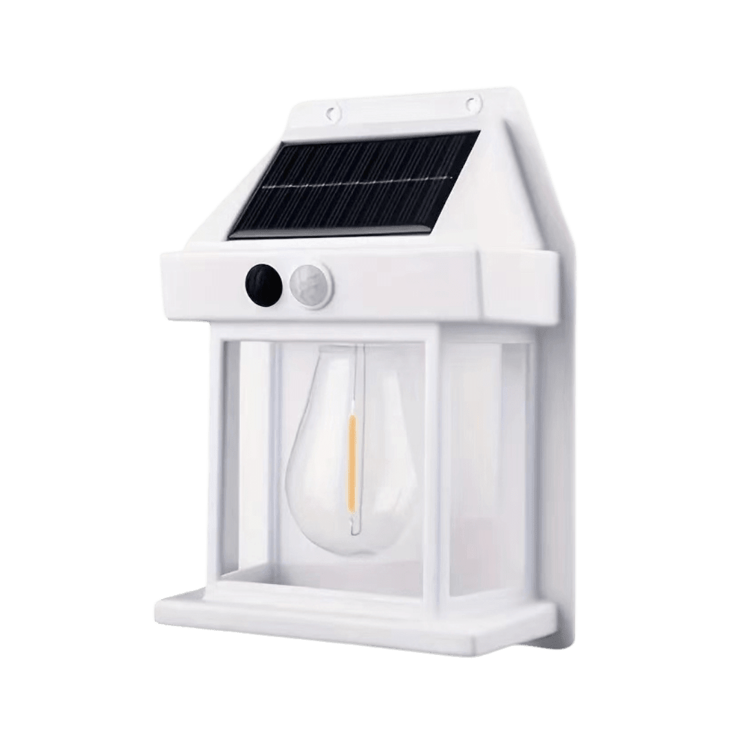 Outdoor Solar Wall Light Featuring Built-In Motion Detector