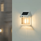 Outdoor Solar Wall Light Featuring Built-In Motion Detector