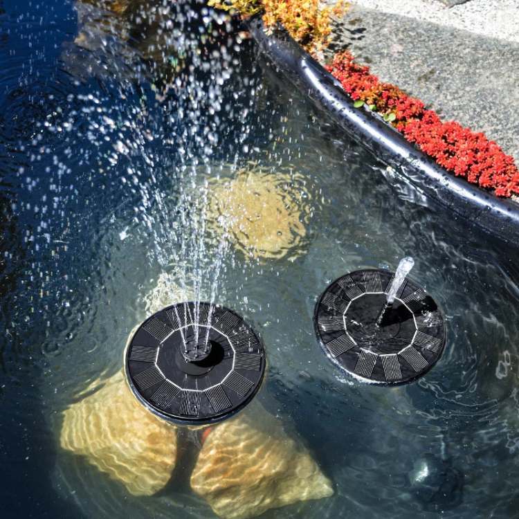 Solar-Powered Floating Fountain Pump for Garden Ponds and Basins