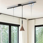 Adjustable Pendant Light Mount with Rotatable Ceiling Rail Track