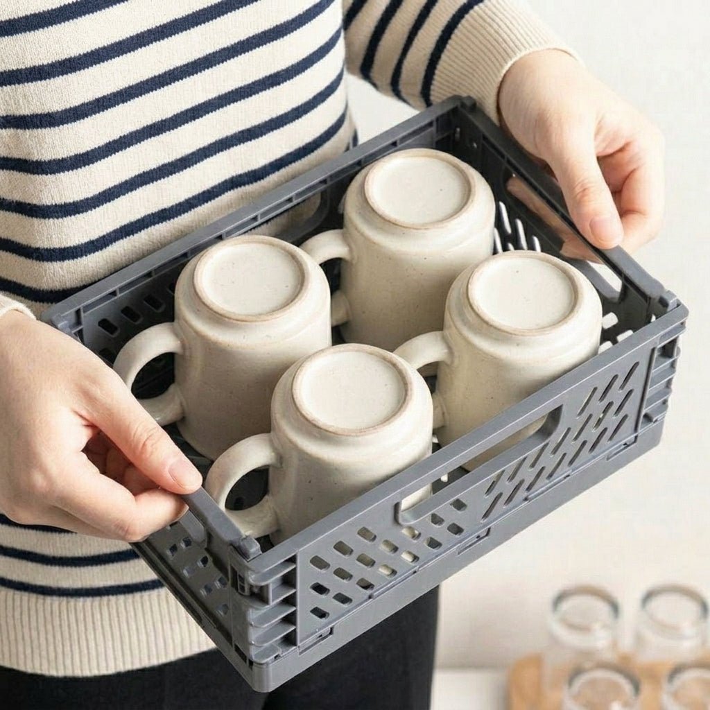 Foldable and Stackable Storage Container for Indoor and Outdoor Use