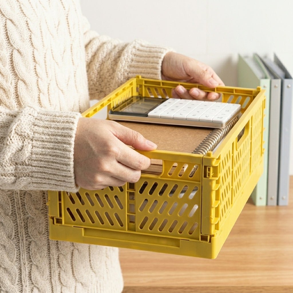 Foldable and Stackable Storage Container for Indoor and Outdoor Use