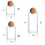 Transparent Kitchen Storage Canister with Cork Lid