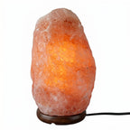 Himalayan Salt Style Table Lamp with Wooden Stand