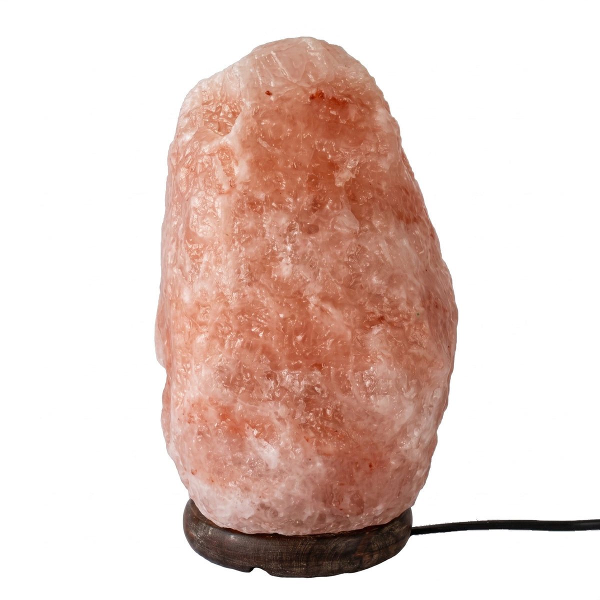 Himalayan Salt Style Table Lamp with Wooden Stand