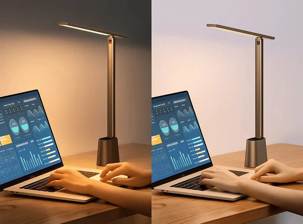Smart LED Desk Lamp – Foldable and Rechargeable