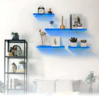 Minimalist Floating Shelf for Display and Storage - Clear Acrylic