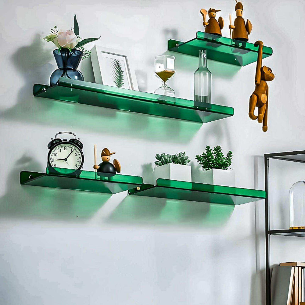 Minimalist Floating Shelf for Display and Storage - Clear Acrylic