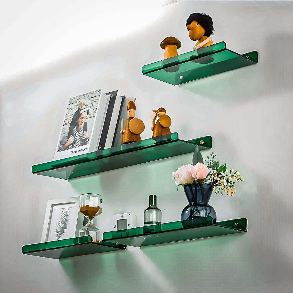 Minimalist Floating Shelf for Display and Storage - Clear Acrylic