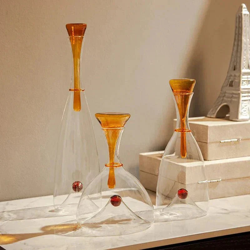 Elegant Handcrafted Glass Wine Decanter