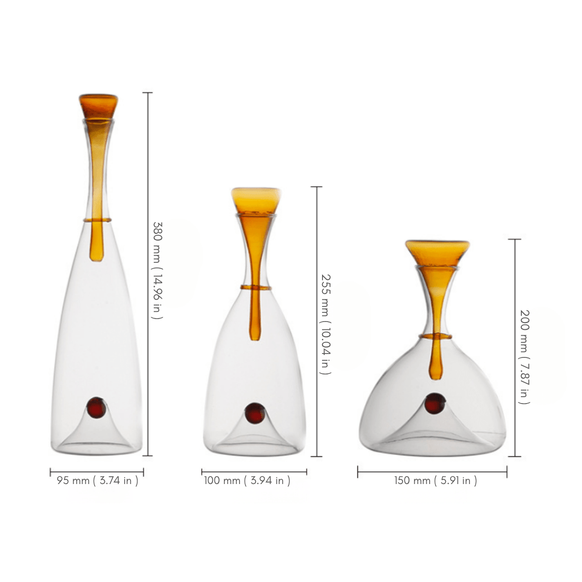 Elegant Handcrafted Glass Wine Decanter